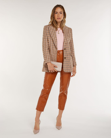 Blazer MARLOT com design houndstooth