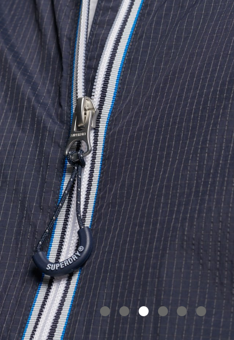 Casaco corta-vento de nylon azul Superdry