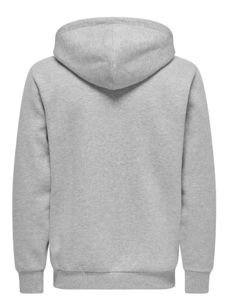 Hoodie SWEATSHIRT com zíper cinza