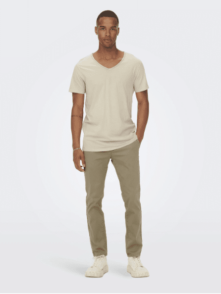 Calças CHINO slim chinchila