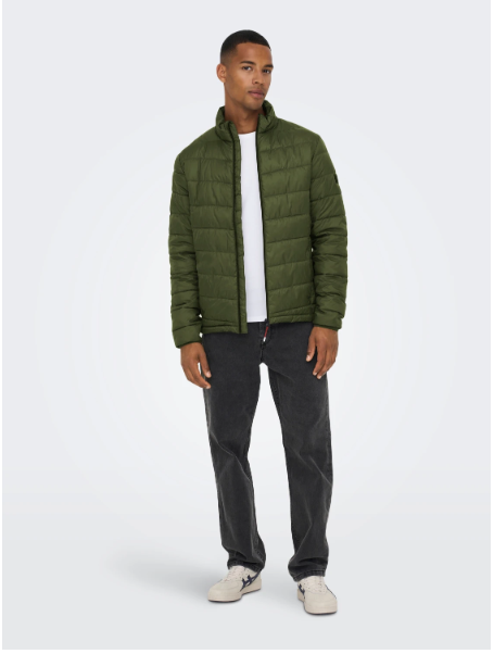 Casaco QUILTET verde Only&Sons