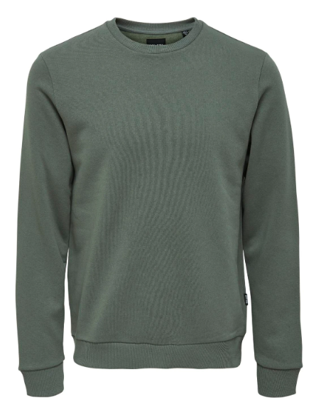 Pullover em malha decote redondo cinza