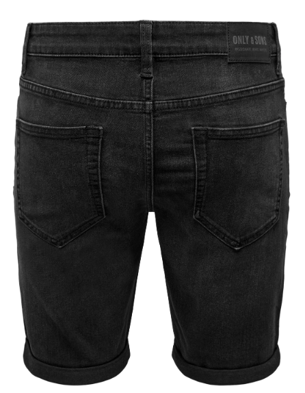 Calções ganga pretos Superdry