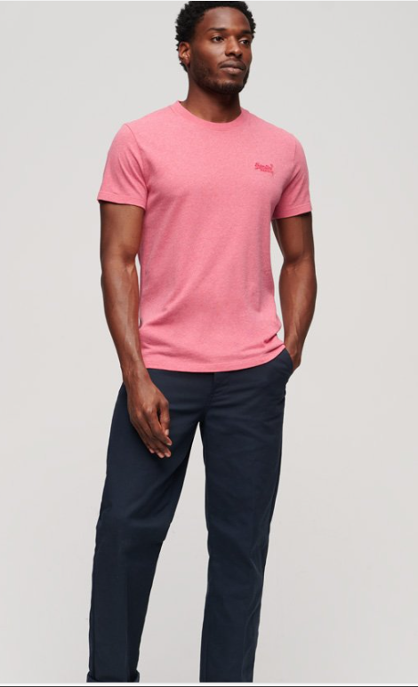 T-SHIRT logo vintage punch pink marl