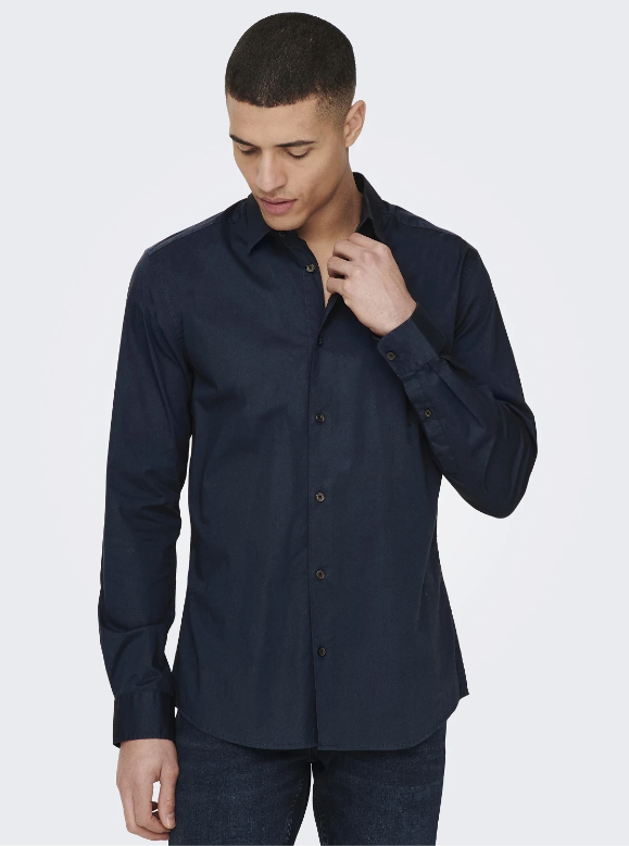 Camisa azul escuro Only&Sons