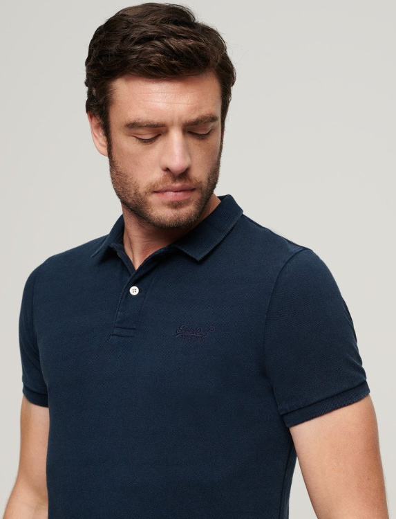 Polo shirt algodão nautical navy
