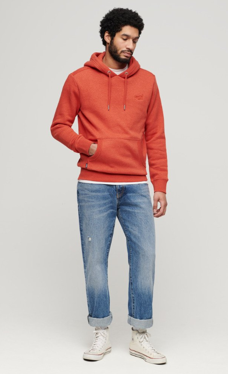 Hoodie com bolso laranja