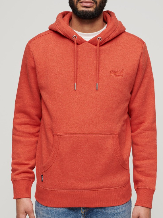 Hoodie com bolso laranja