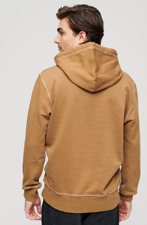 Hoodie com bolso castanho - Superdry