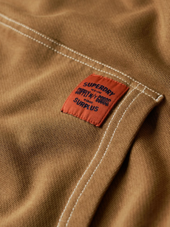Hoodie com bolso castanho - Superdry