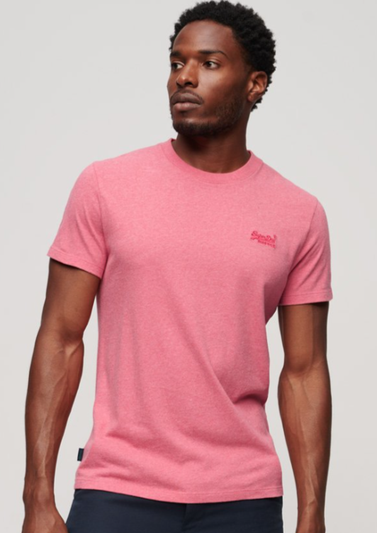T-SHIRT logo vintage punch pink marl