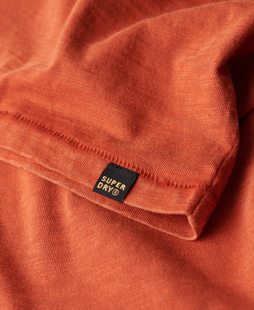 T-shirt em algodão decote redondo laranja
