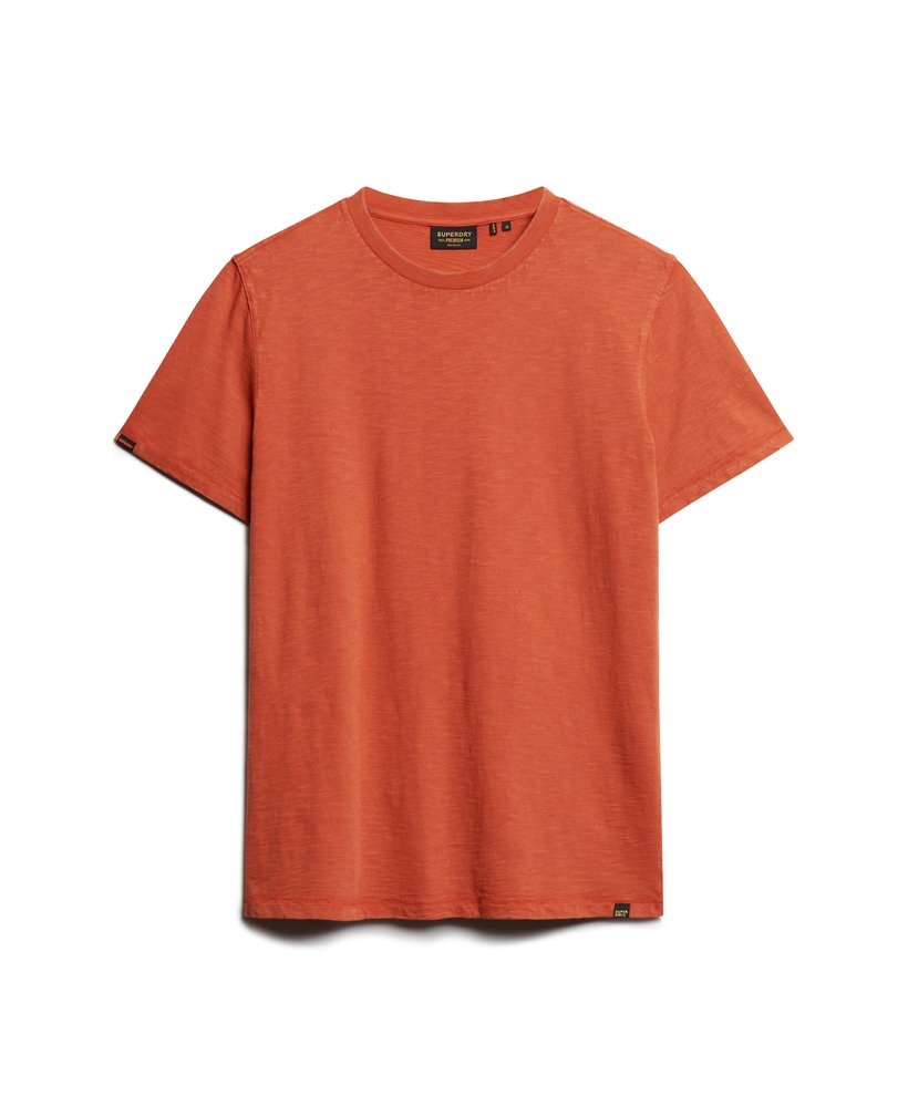 T-shirt em algodão decote redondo laranja