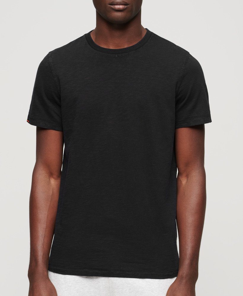 T-shirt em algodão decote redondo preto