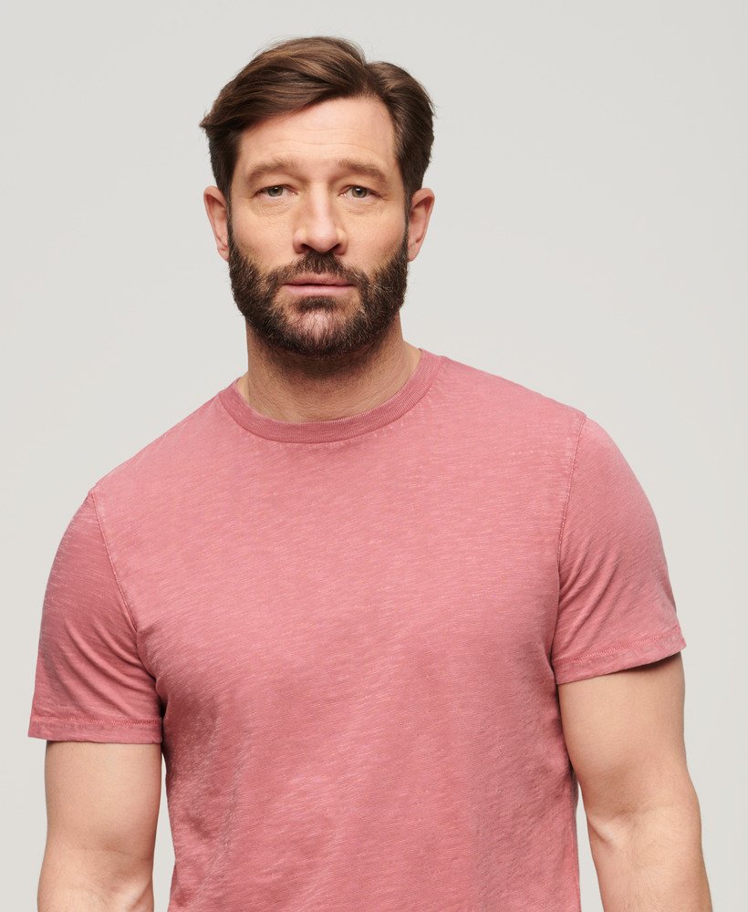 T-shirt em algodão decote redondo rosa