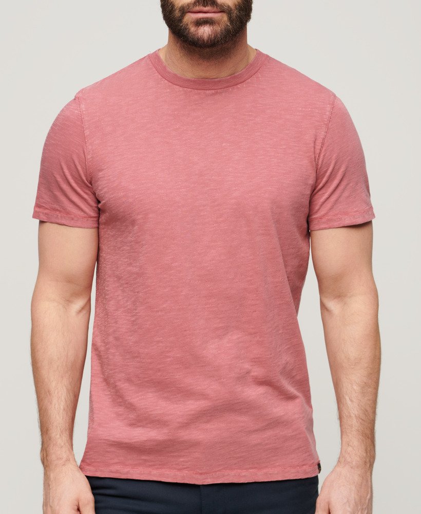 T-shirt em algodão decote redondo rosa
