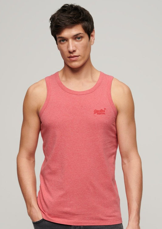 T-shirt de alças em algodão rosa