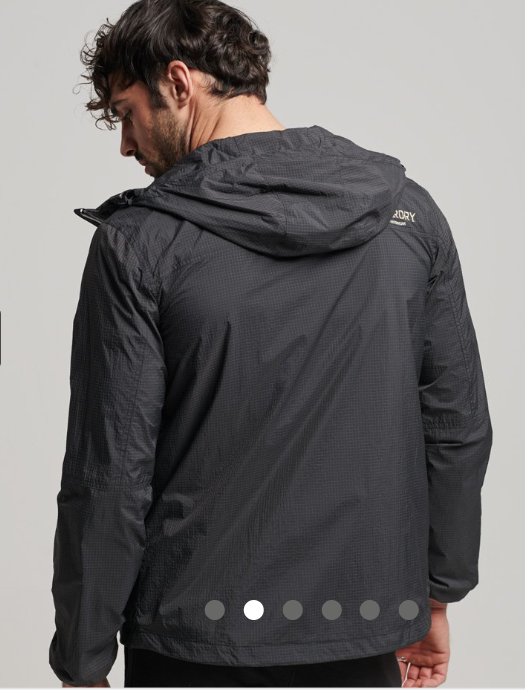 Casaco corta-vento preto Superdry