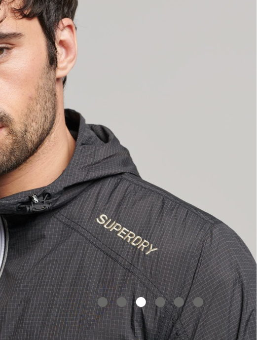 Casaco corta-vento preto Superdry