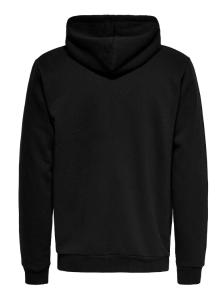 Hoodie SWEATSHIRT preto com zíper