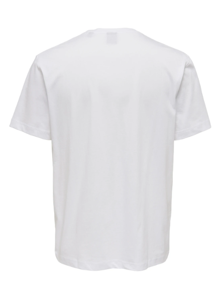 T-shirt algodão decote redondo branco