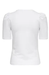 T-shirt algodão manga balão branco