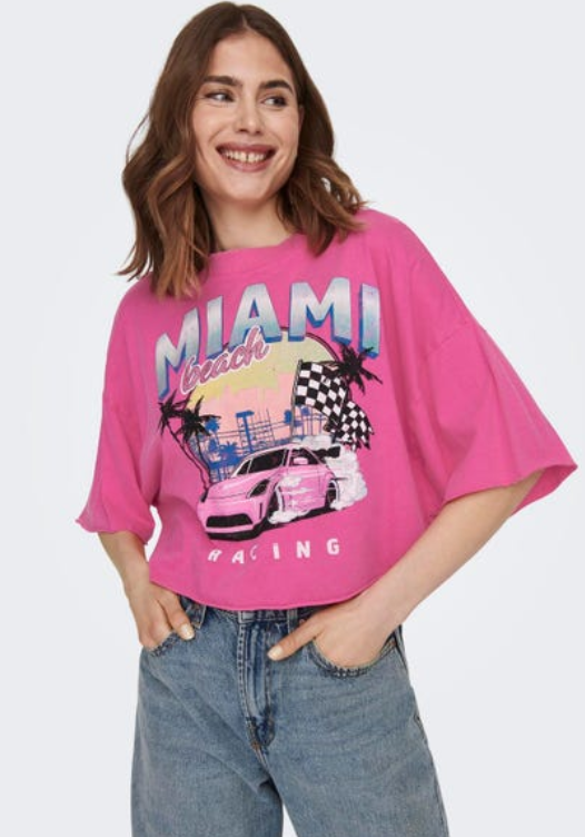 Top cropped algodão rosa