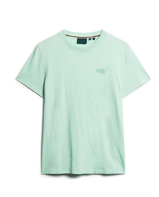 T-shirt algodão decote redondo light mint green