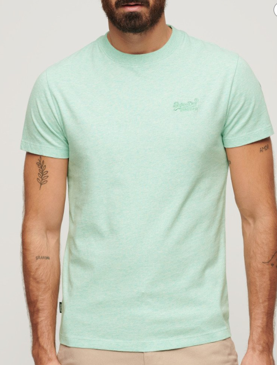 T-shirt algodão decote redondo light mint green