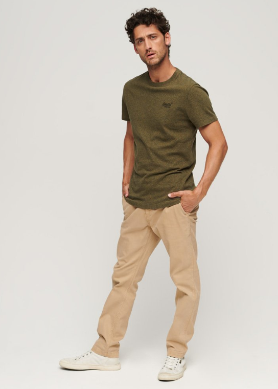 T-shirt algodão decote redondo olive flack