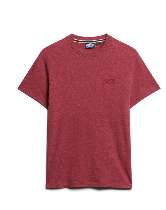 T-shirt algodão decote redondo berry red