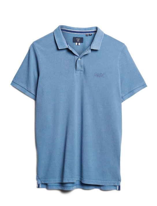 Polo shirt algodão heraldic blue