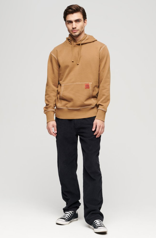 HOODIE with brown pocket