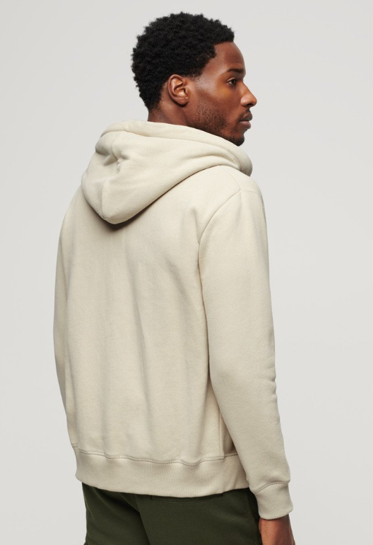 Hoodie de zíper cor creme