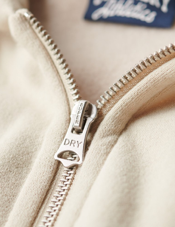 Hoodie de zíper cor creme