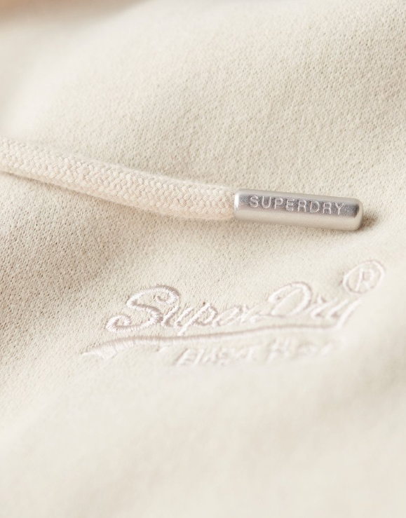 Hoodie de zíper cor creme