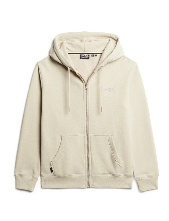 Hoodie de zíper cor creme