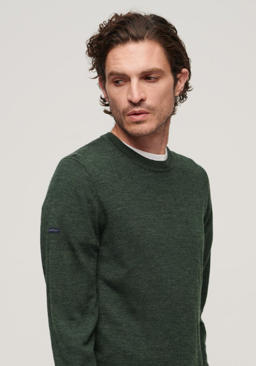 Pullover básico decote redondo verde