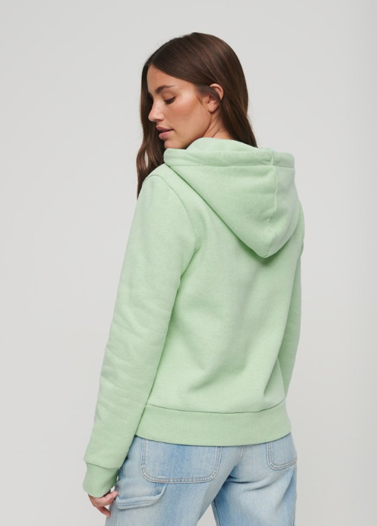 Hoodie com bolso verde menta Superdry