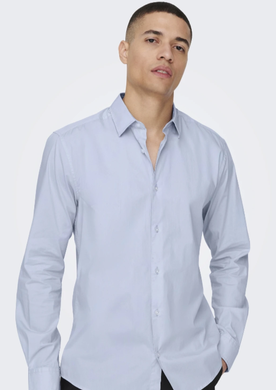 Camisa azul claro Only&Sons