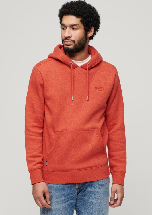 Hoodie com bolso laranja