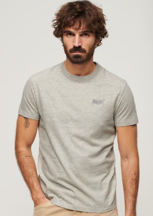 T-SHIRT logo vintage gray marl