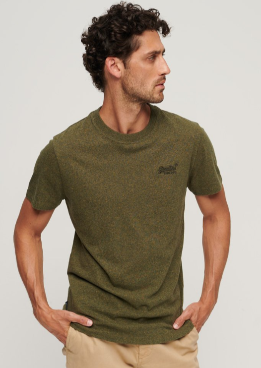 T-shirt algodão decote redondo olive flack