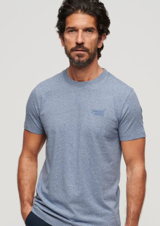 T-shirt algodão decote redondo bay blue