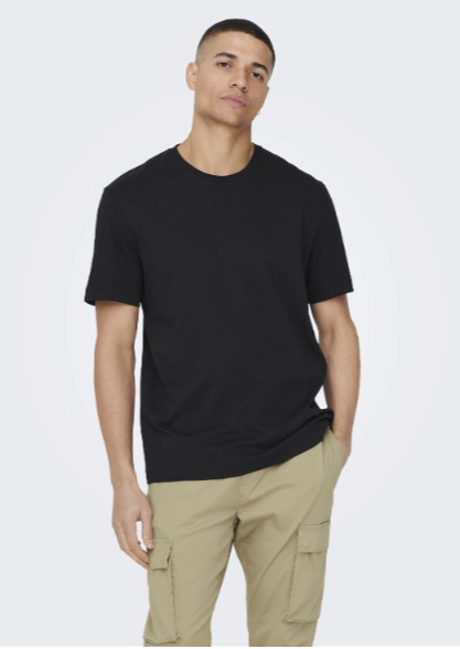 T-SHIRT round cut black