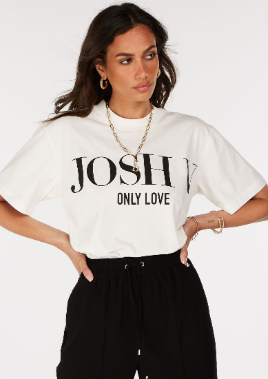 T-shirt TEDDY "Only Love" branco